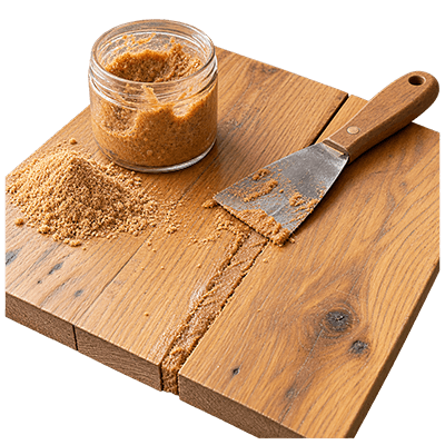 Sawdust and resin